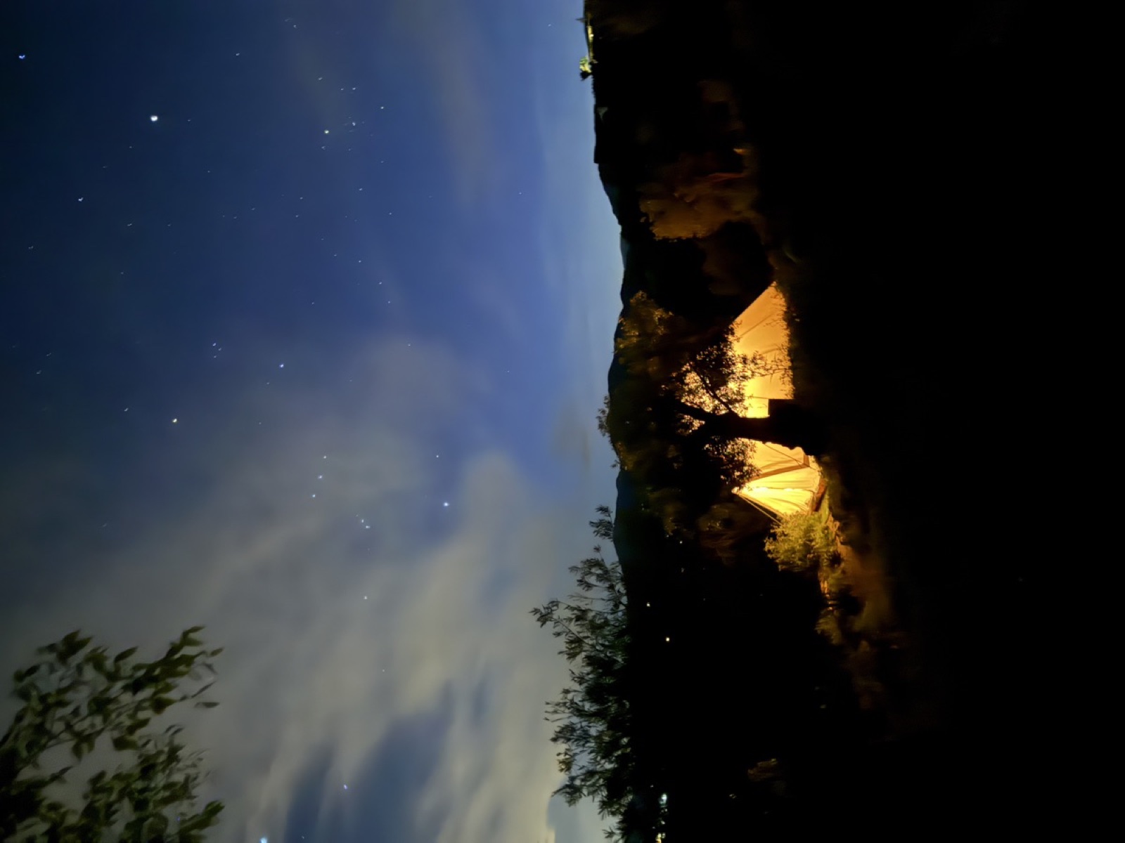 Night scene at retreat