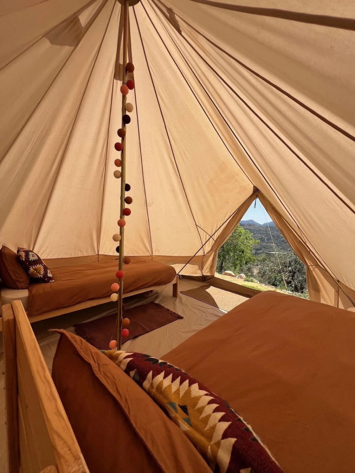 Double tent accommodation