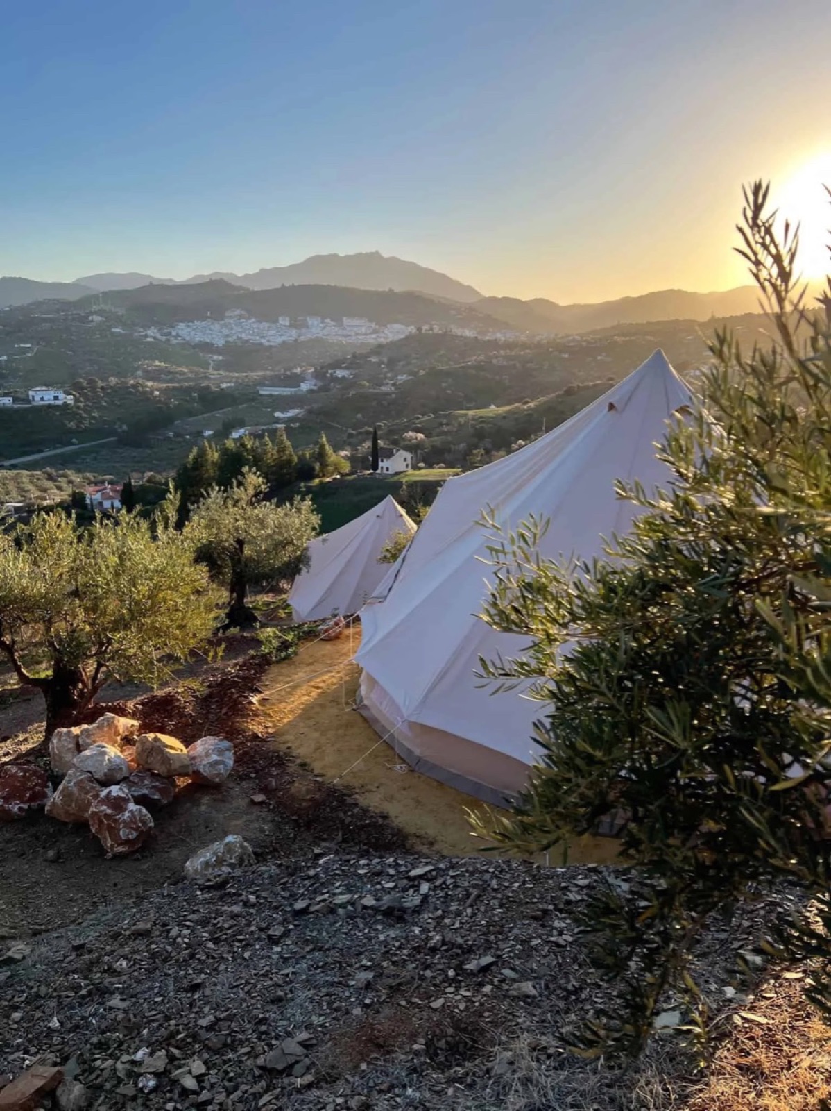 Tents in natural setting